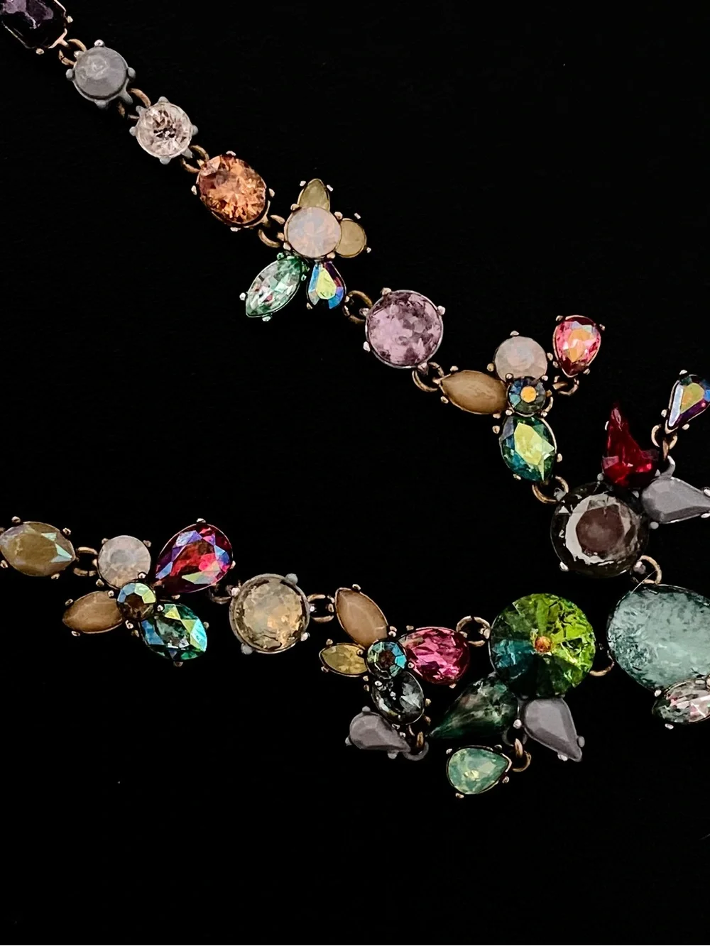AcidMatt x J. Crew Multicolor Crystal Statement Necklace